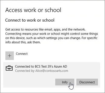Connect to work or school