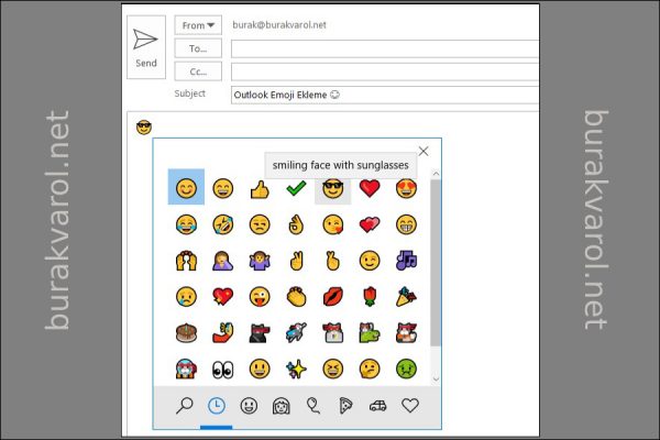 Outlook ile Email'lere Emoji Ekleme